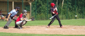 F. Bauer mit Basehit Bzl PO I Batting 130915